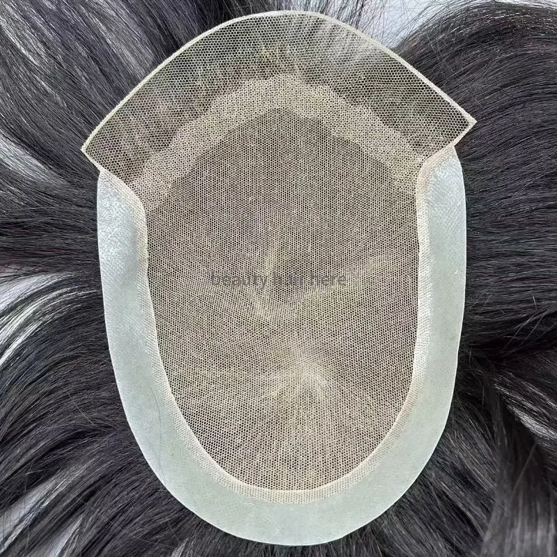 Asian Men's Toupee Full Lace Base with Full Bleached Knots Breathable and Soft Hair Units Straight Hair For Men Units Protesis ’