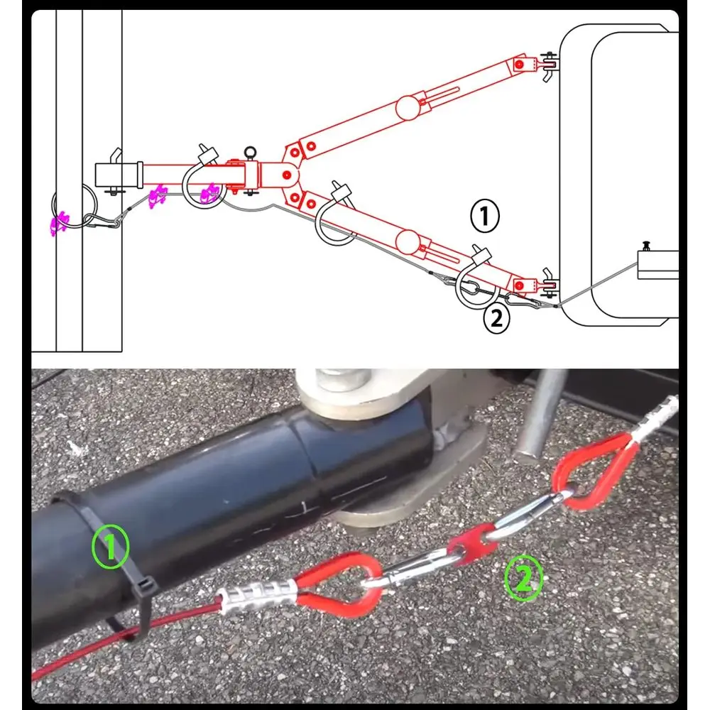 Camoo RV Brake Systems for Flat Towing, Break Away Device and Ready Stop Device, Work Between Flat-Towing Cars and RV Tow Bars