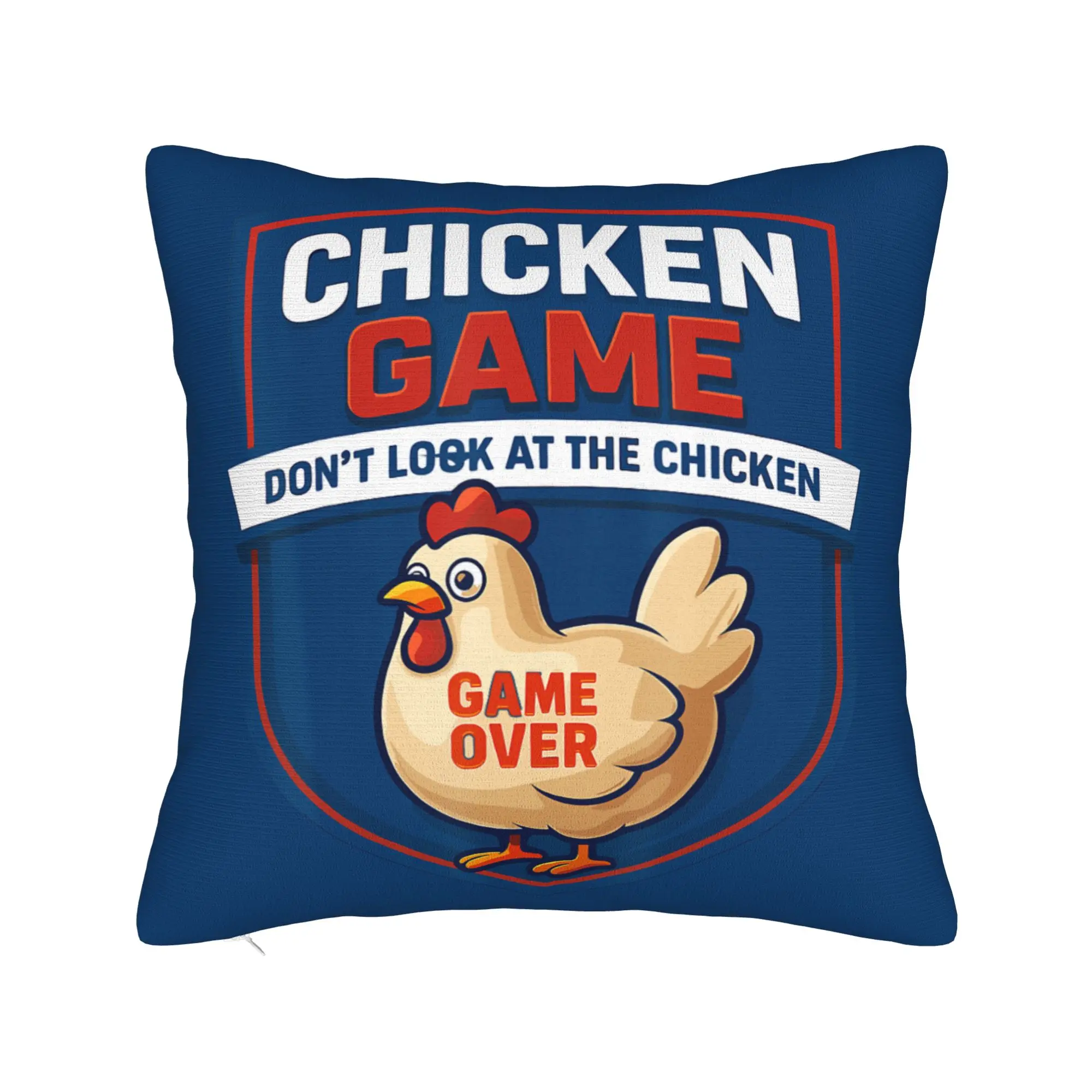 Decorative Pillowcases Chicken Game Dont Look At The Chicken Accessories Home  Pillow Case Cover Square Style Multiple Sizes