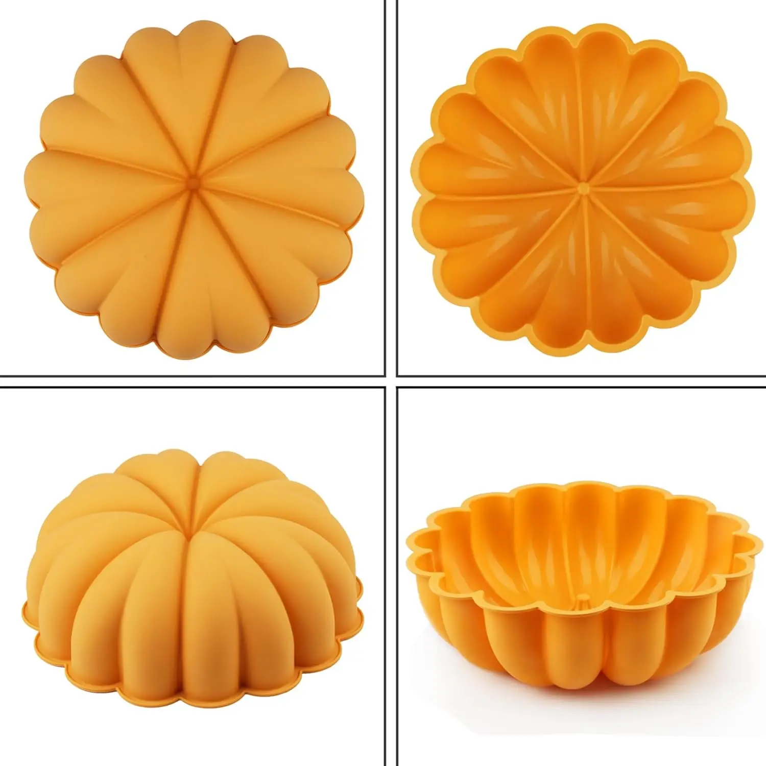 5PS Silicone Baking Mold DIY Pumpkin Nut Leaves Joy of Harvest Fondant Cake Silicone Halloween Art Craft Decorating Tool