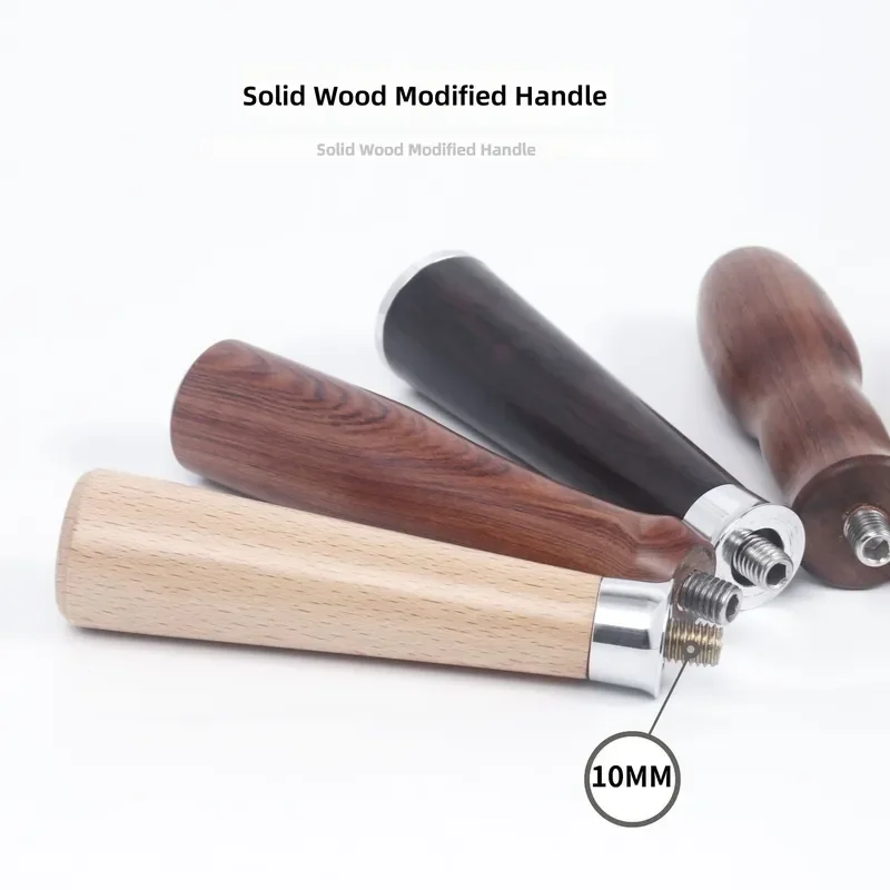 for M10 Universal Bottomless Portafilter with Solid Rosewood Handle Modified High End Coffee Machine Accessory