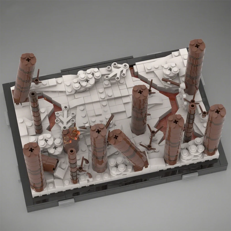 

647 шт. MOC Duel on Starkiller Base Diorama Collection Star Battle Building Blocks Рождественский подарок Master Collector Edition Модель
