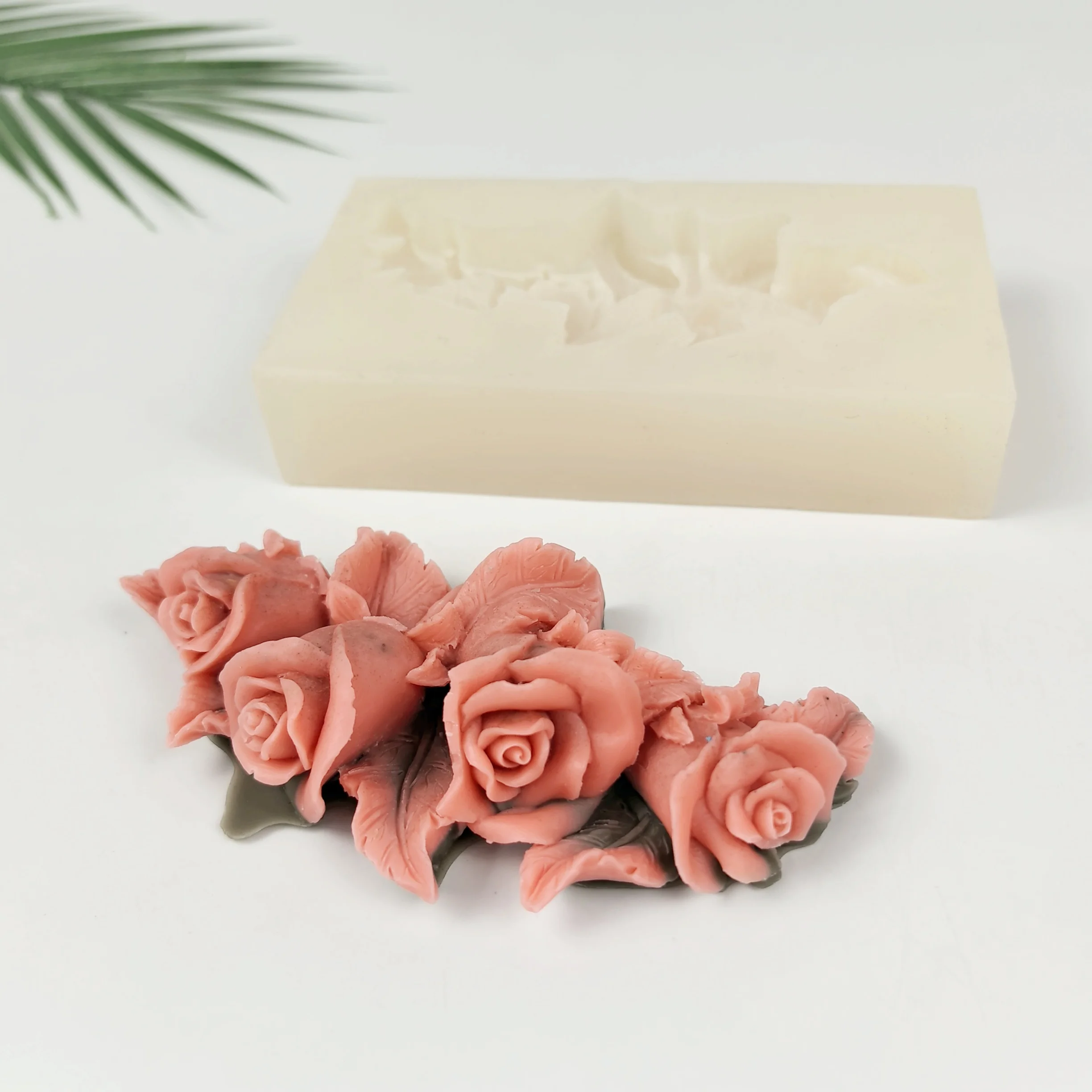 

Mold Silicone Roses Flower Soap Molds 2D Rose Decoration Carving Art Moulds Handmade Making Clay Resin Moulds