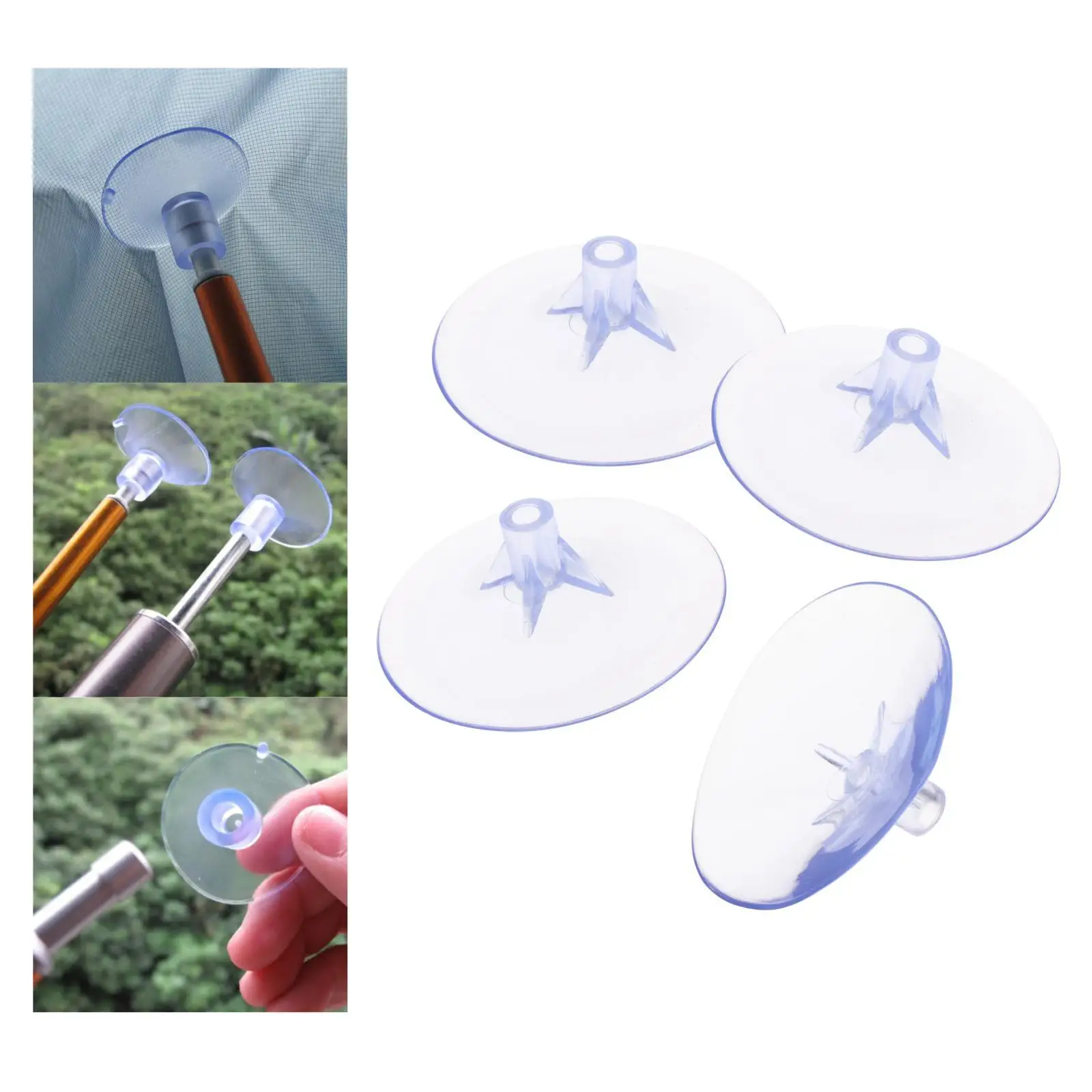 4 Pieces Outdoor Tent Cover Stab-Resistant End Caps Replacement Tips Climbing Accessories Canopy Hiking BBQ Camping image 2