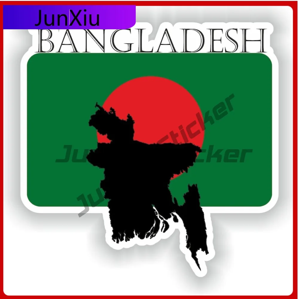 

Bangladesh Flag Map Shape Outline Badge Vinyl Sticker Custom Vehicle Motorcycles Camping Sticker Car Decoration Accessories Pvc