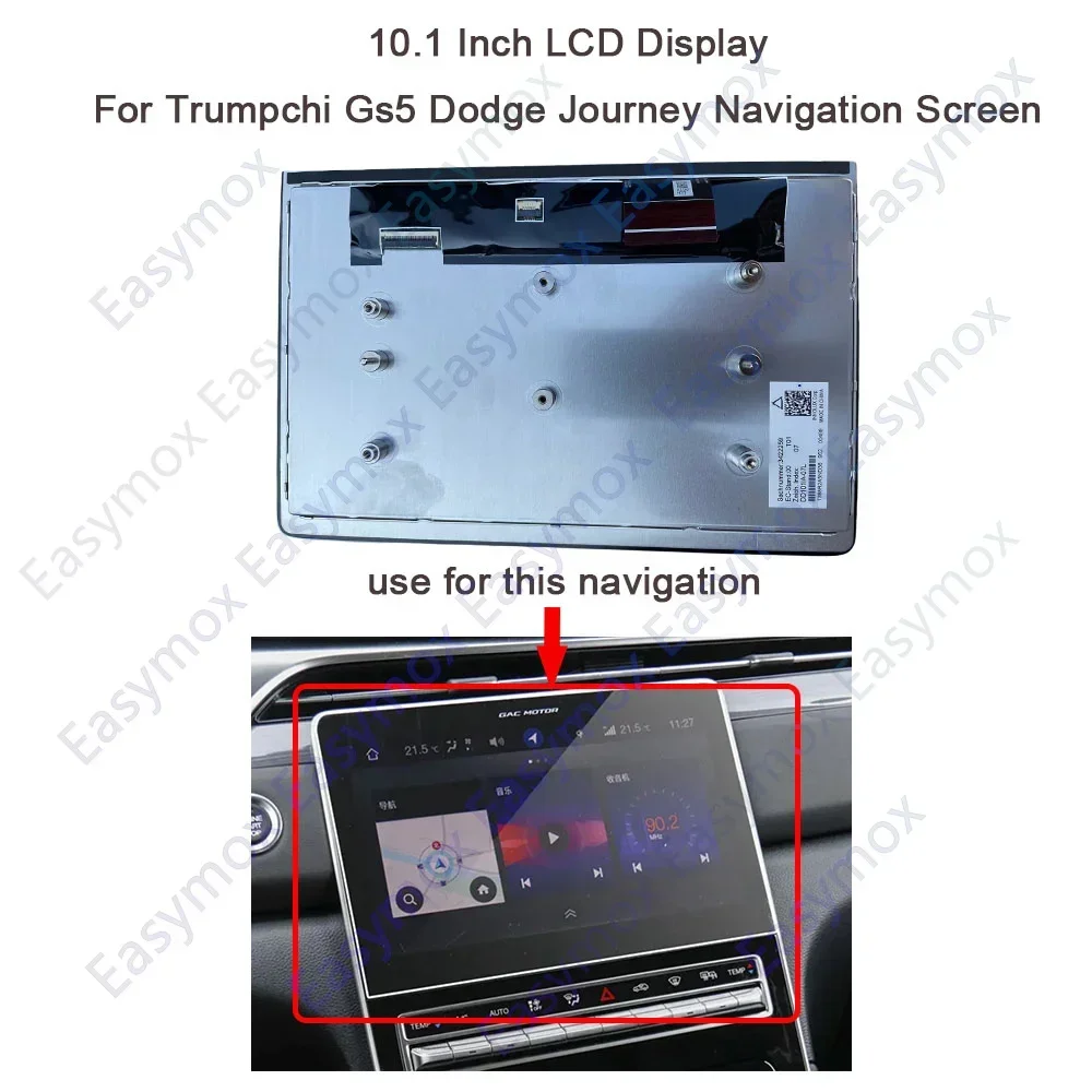 

10.1" LCD DISPLAY for 2022 Trumpchi GS5 Dodge Journey Radio Navigation Multimedia Screen Repairment DD101IA-07L