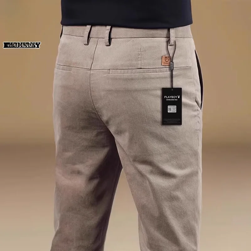 

Мужские повседневные брюки цвета хаки, весенняя новинка, модные, облегающие, с эластичными манжетами, молодежные, хлопковые, Vitali Sle