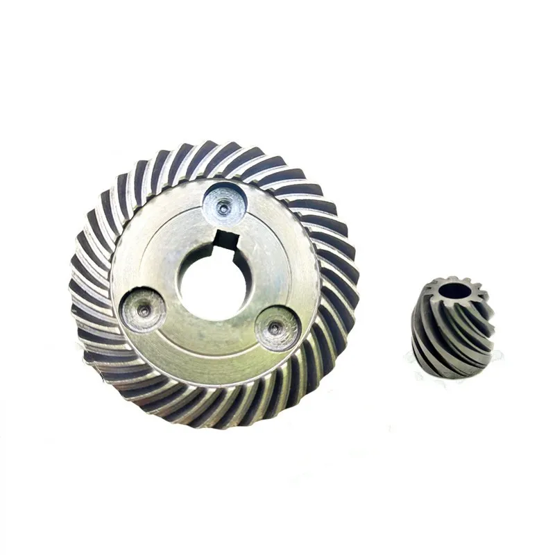 

One Set 2pcs Spiral Bevel Gear Pinion Set Repair Spiral Bevel Gear FOR MAKITA 9553 Angle Grinder ,Power Tools Accessories