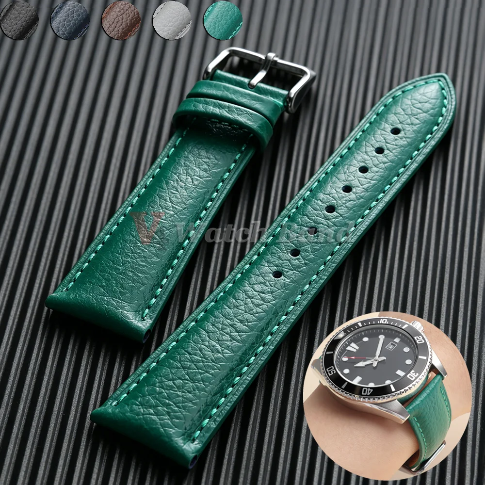 Uhrenarmband 18mm 19mm 20mm 21mm 22mm mit Palmenmuster und Dornschließe, Sportarmband, weiches, universelles Armband