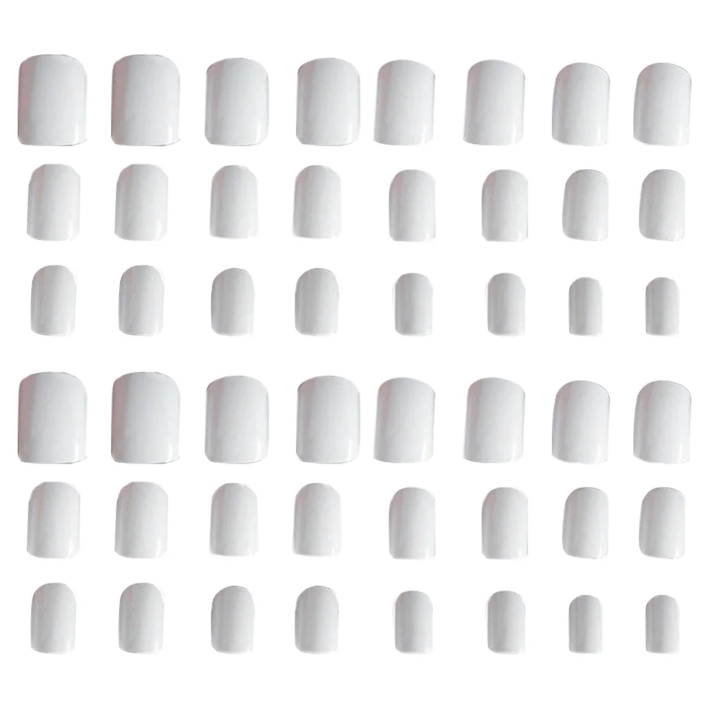 2 Boxen weiße Nagelspitzen, einfarbig, DIY-Kunstnägel, schöne tragbare Nagelkunst, dekorative weibliche Maniküre, weibliche Maniküre-Zubehör
