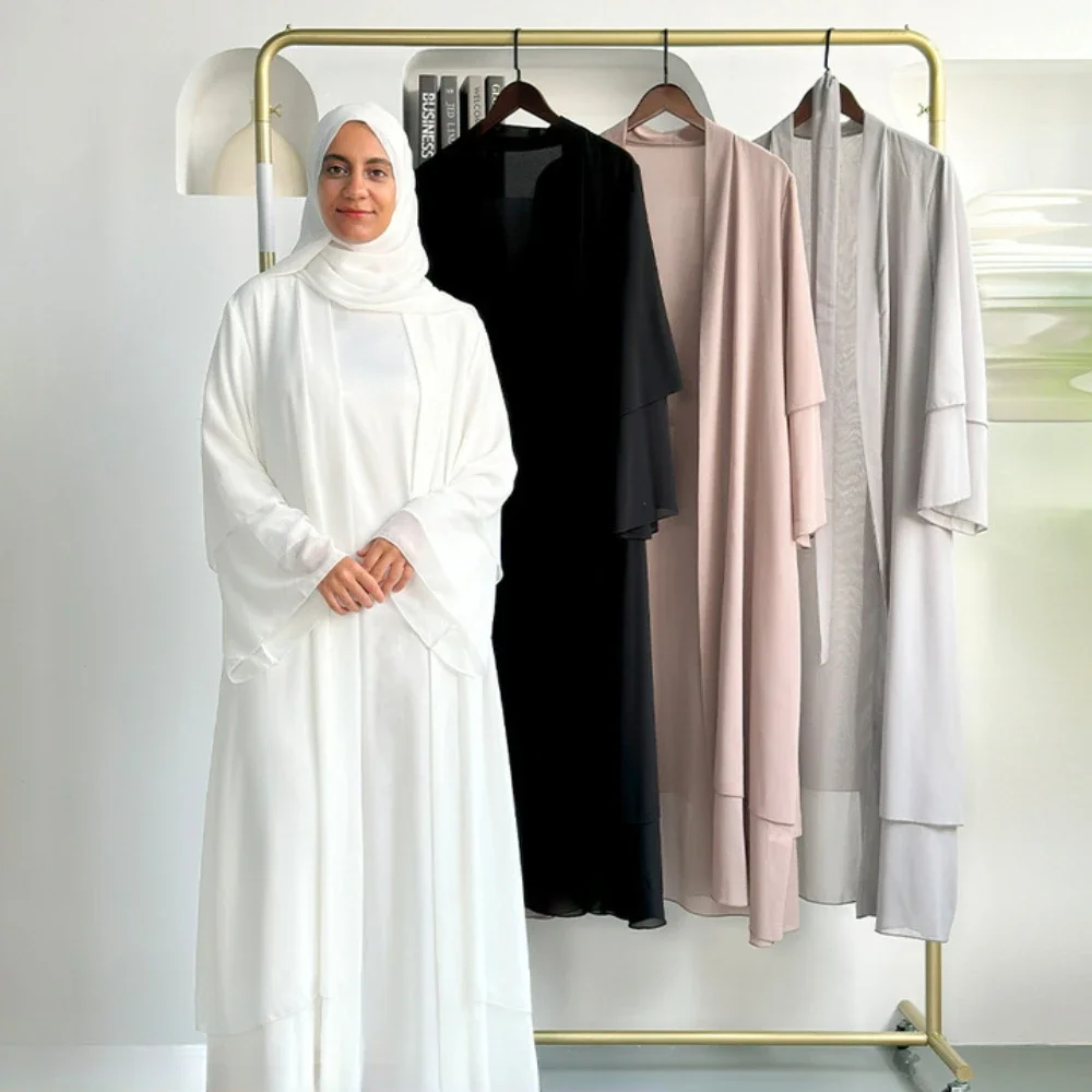 

Ид мусульманские женские платья арабский кардиган халат Джалабия пояса Рамадан Марокко Дубай открытые абайи кафтан ислам скромные платья
