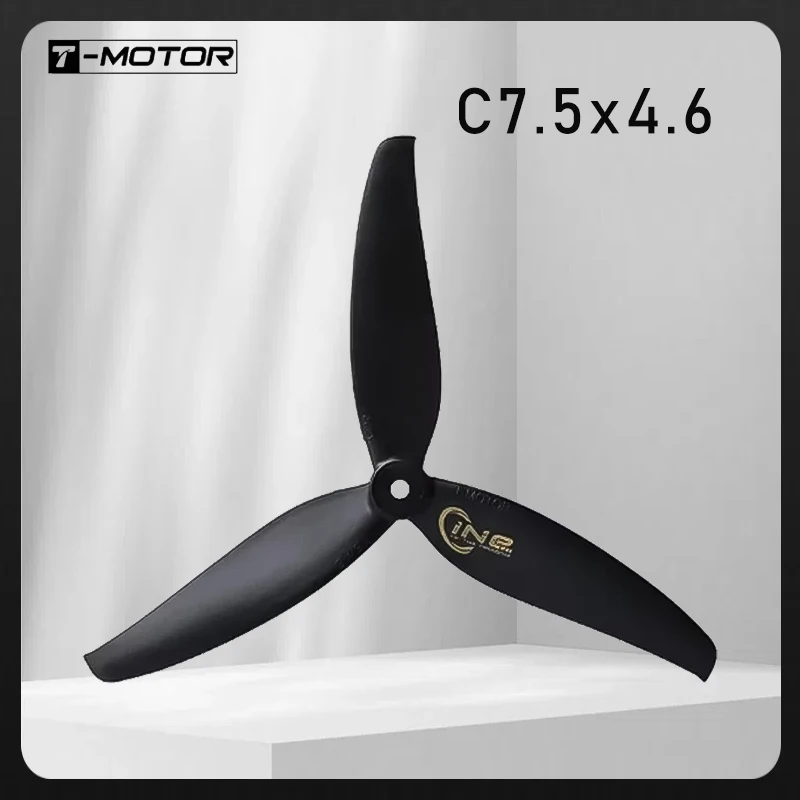 

T-MOTOR C7.5x4.6-1 Pro Cinematic FPV Propellers – 7.5"x4.6 Blades in Pairs/Pouches, Smooth Low-Noise Flight for Aerial Filming