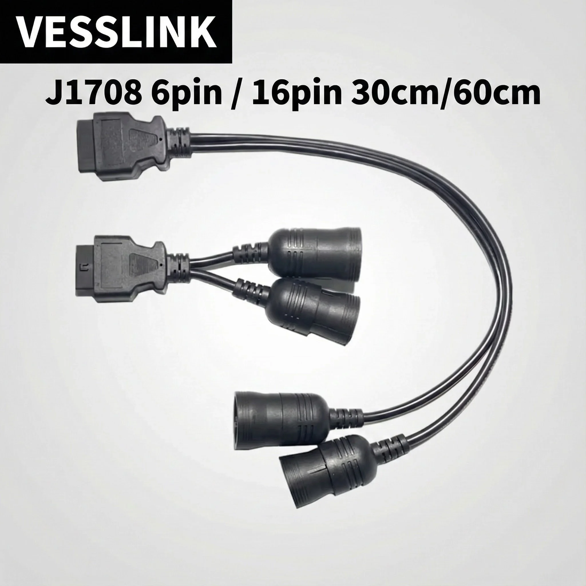 

Новейший автомобильный грузовик Y-кабель OBD OBD2 16-контактный разъем для J1708 30/60 см 6-контактный/J1939 9-контактный J1962F к J1708/J1939 OBDII Y-кабель