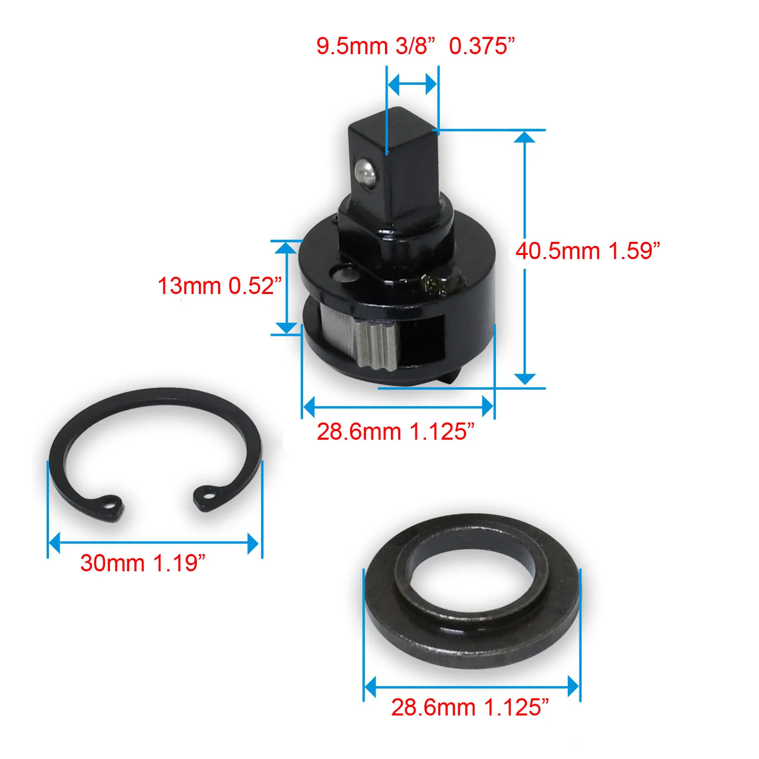 

Charging ratchet wrench 3/8” ratchet head cover 2557-20 42-06-2557 28.5*40mm suitable for milwaukee m18