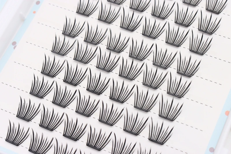 30 Reihen DlY Einzelne Cluster-Seide, handgefertigt, Cluster-Wimpernbuch, Wimpernverlängerung, künstliche Wimpern, segmentierte Wimpernverlängerung – Detail 30