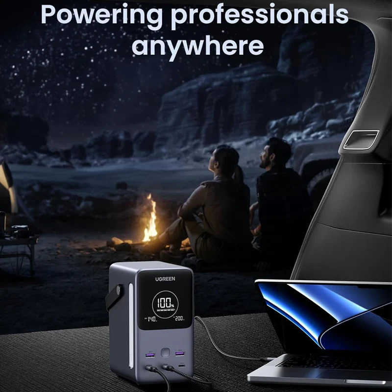 TLF UGREEN 300W 48000mAh Cargador de carga rápida portátil Banco de energía 6 en 1 Estación de energía portátil con pantalla LED para