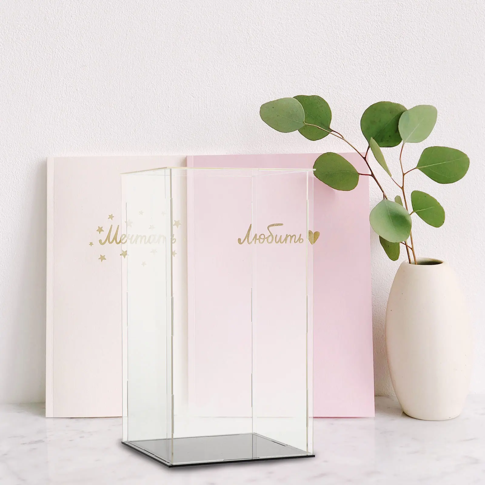 

1Pcs Acrylic Display Box Transparent Square Showcase Storage Case for Collectibles and Handmade Items Display Box
