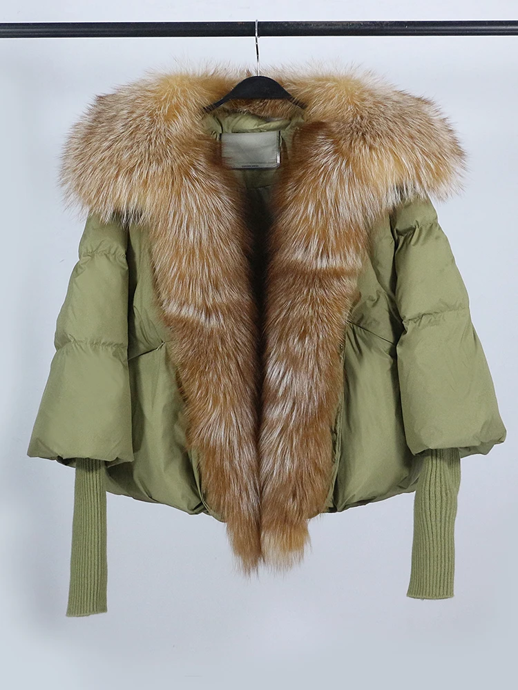 Lose Natürliche Echt Fox Pelz Kragen Mantel Dicke Neue Europäische Mode Weiße Ente Unten Jacke Winter Frauen Warme Luxus Oberbekleidung – Detail 24
