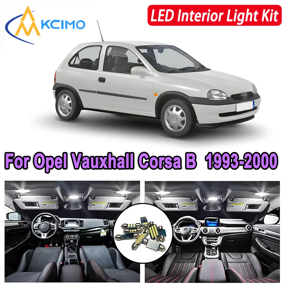 

Kcimo LED For Opel Vauxhall Corsa B (1993-2000) Premium Bright LED Interior Dome Map Trunk Light Kit Car Led Lamps Car LED Light