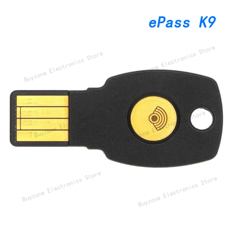 FEITIAN ePass K9 USB Security Key - Dual Authenticator - USB-A with NFC, FIDO U2F+FIDO2