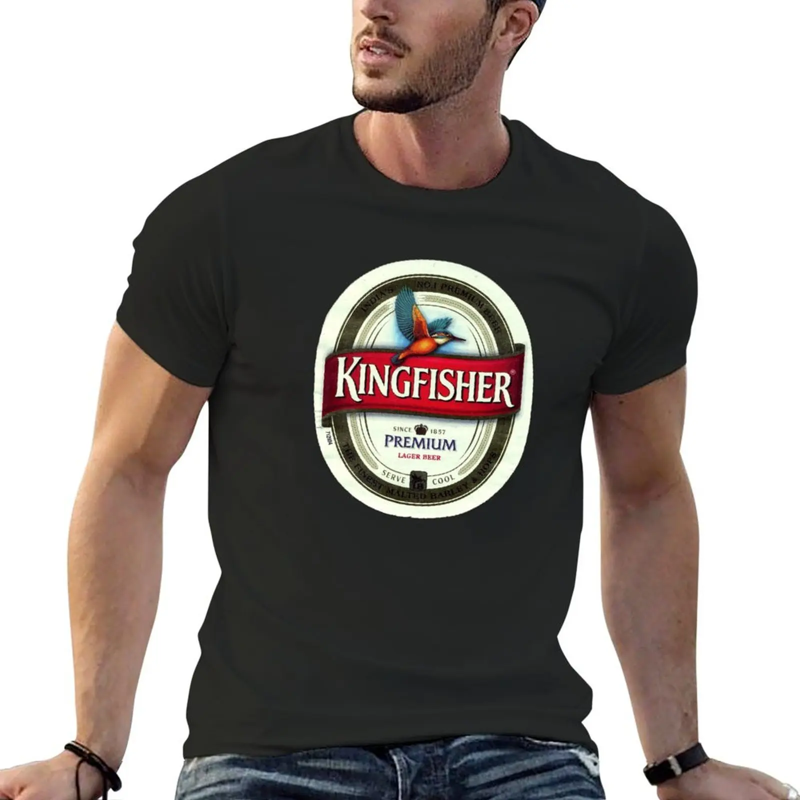 Kingfisher Beer T-Shirt quick-drying sports fans man t shirt aesthetic clothes fruit of the loom mens t shirts