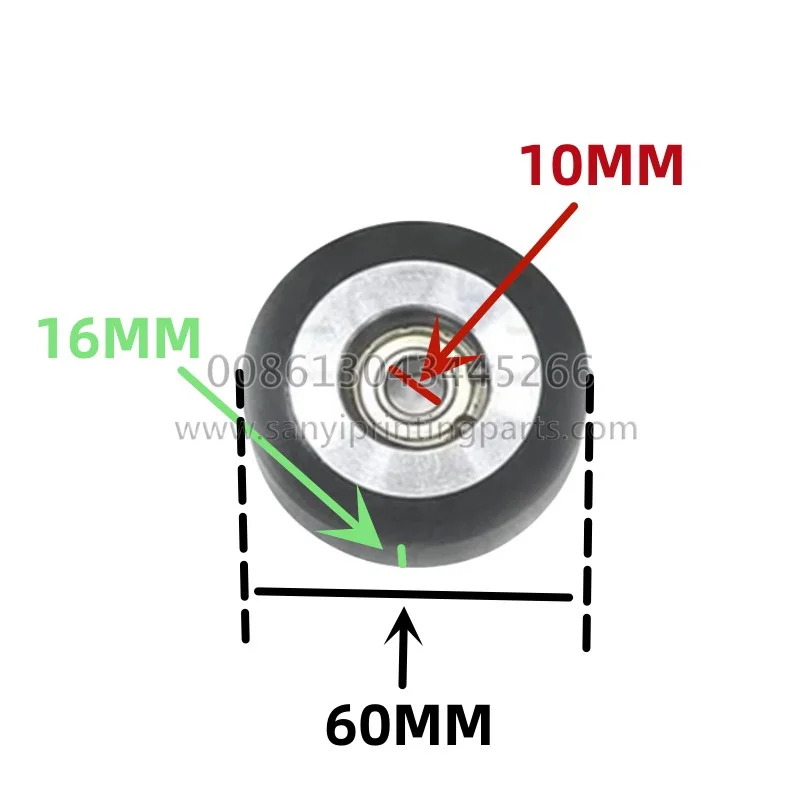 Komori S40 G40 L40 28 26 Printing Machine Feeder Feida paper feeding Front gauge of the paper pressing rubber wheel