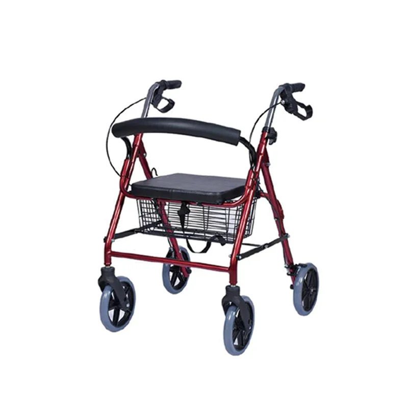 

Mobility Aids Lightweight 4 Wheel Folding Rollator Walker With Seat