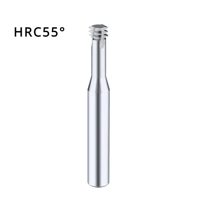 1 stks CNC HRC 60 Graden carbide Enkele tand Draad Frezen M1 M1.2 M1.4 M1.6 M2 M2.5 M3-M24 Vhm draad frees