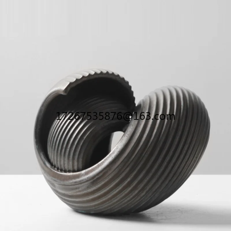 

Simple modern ceramic special-shaped vase guest restaurant model room art sculpture decoration creative ornament
