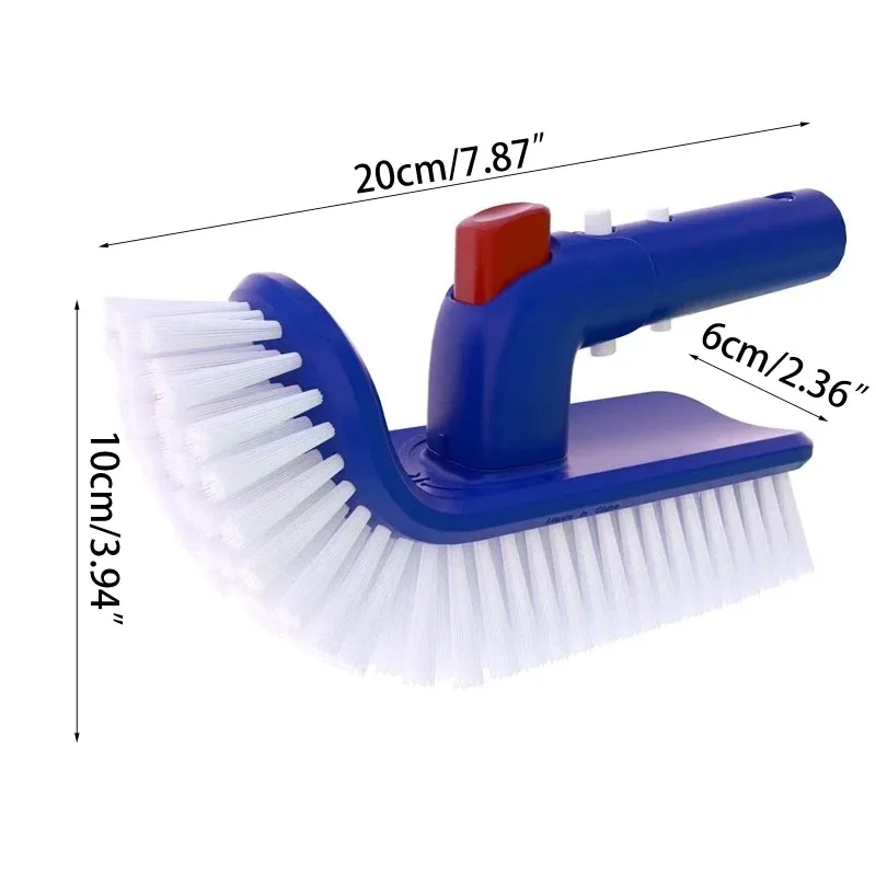 Pool Brush Pool Brush Head 180º Rotatable Hand Scrub Brush For Step & Corner, For Pool,Spa, Bathroom, Hot Tub, Cleaning Tools