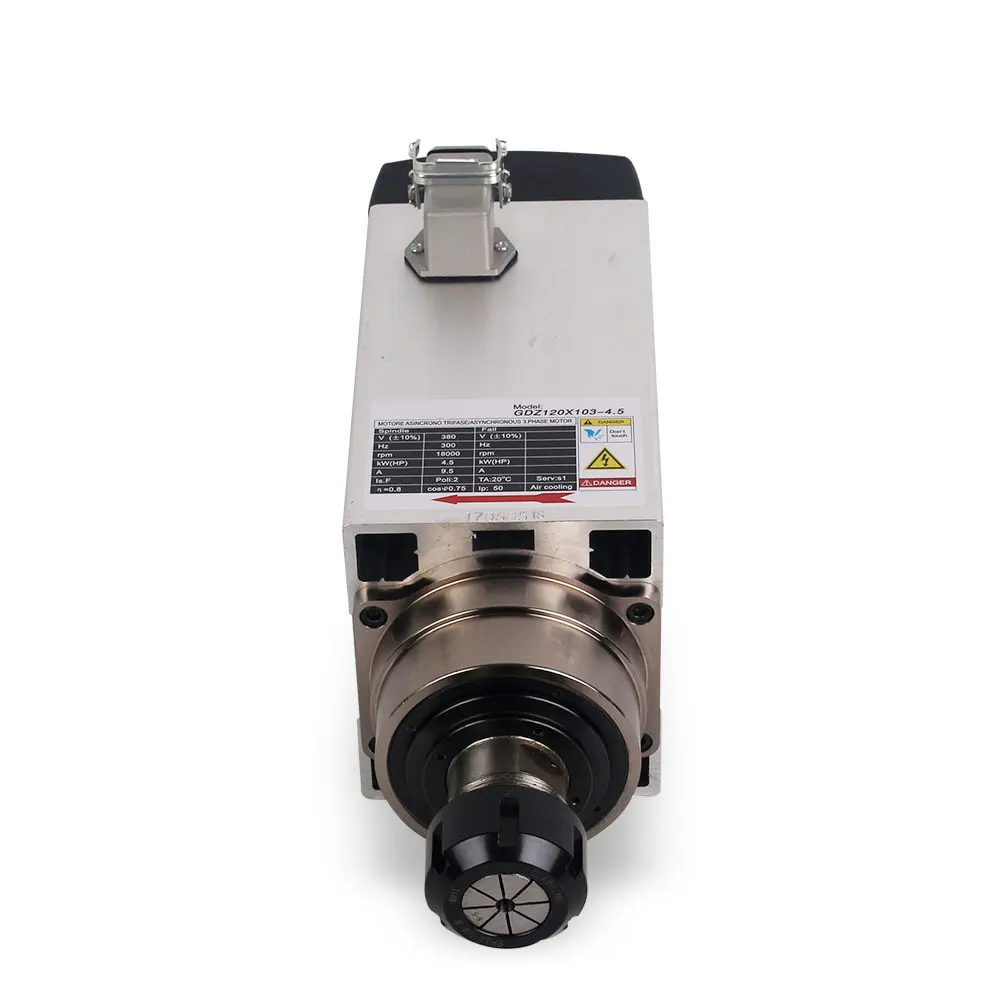High Speed GDZ93x82-3.5 18000 Rpm 220v 380V ER25 3.5kw air Cooled Spindle Motor