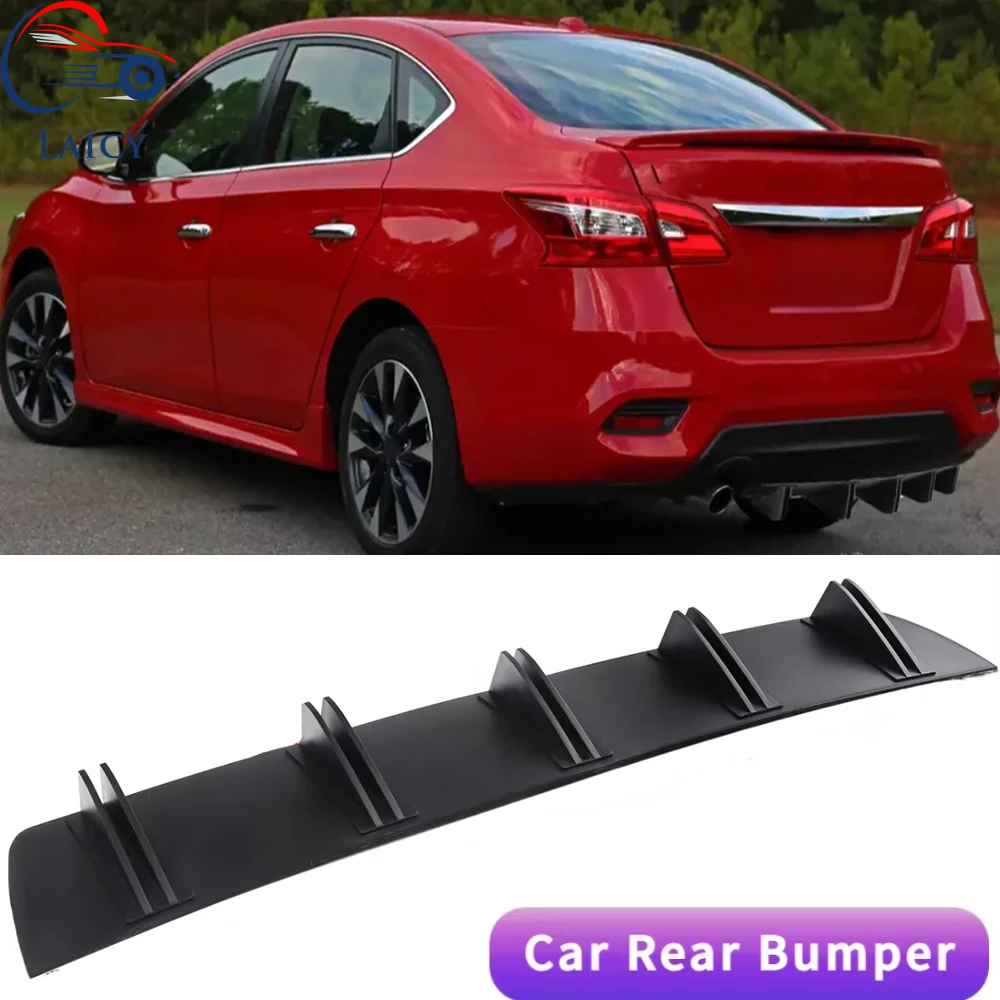 

LAICY для N-issan Sentra, задний диффузор автомобиля, плавники акулы, бампер, сплиттер, спойлер для подбородка, черный шунт, задний бампер, губа