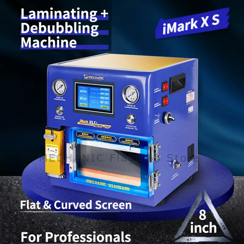 OCA antischiuma macchina di laminazione meccanico IMark XS per 8 pollici curvo/piatto LCD Touch Screen strumento di riparazione di laminazione sottovuoto