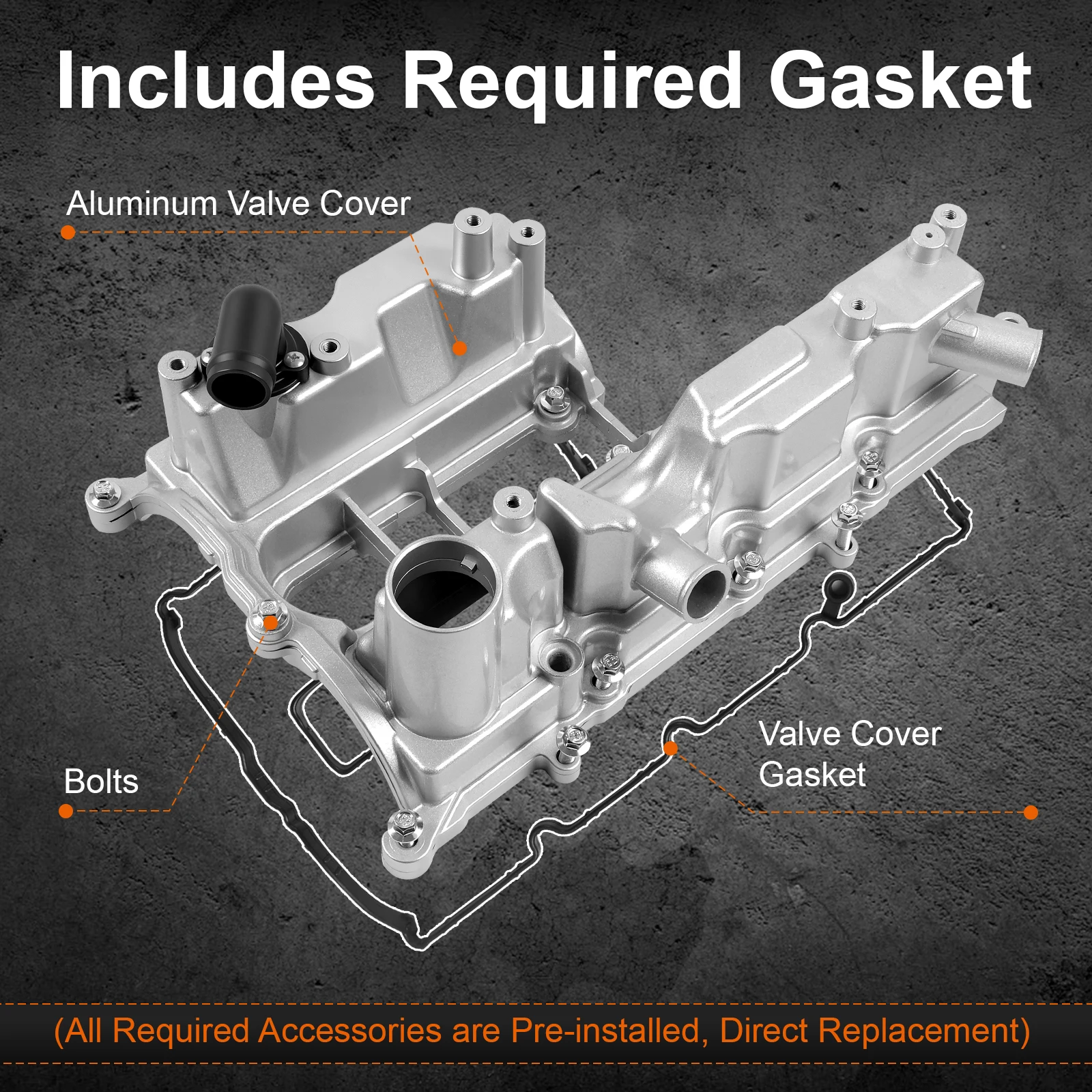 Aluminum Engine Valve Cover BM5Z6582A For Ford Escape Fiesta ST Fusion Transit Connect 1.6L EcoBoost Turbo Valve Cover