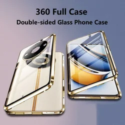 360 ° Funda de teléfono magnética de vidrio de doble cara para Realme 11 Pro Plus, Protector de lente de Metal para OPPO Realme 11 11Pro Plus 5G