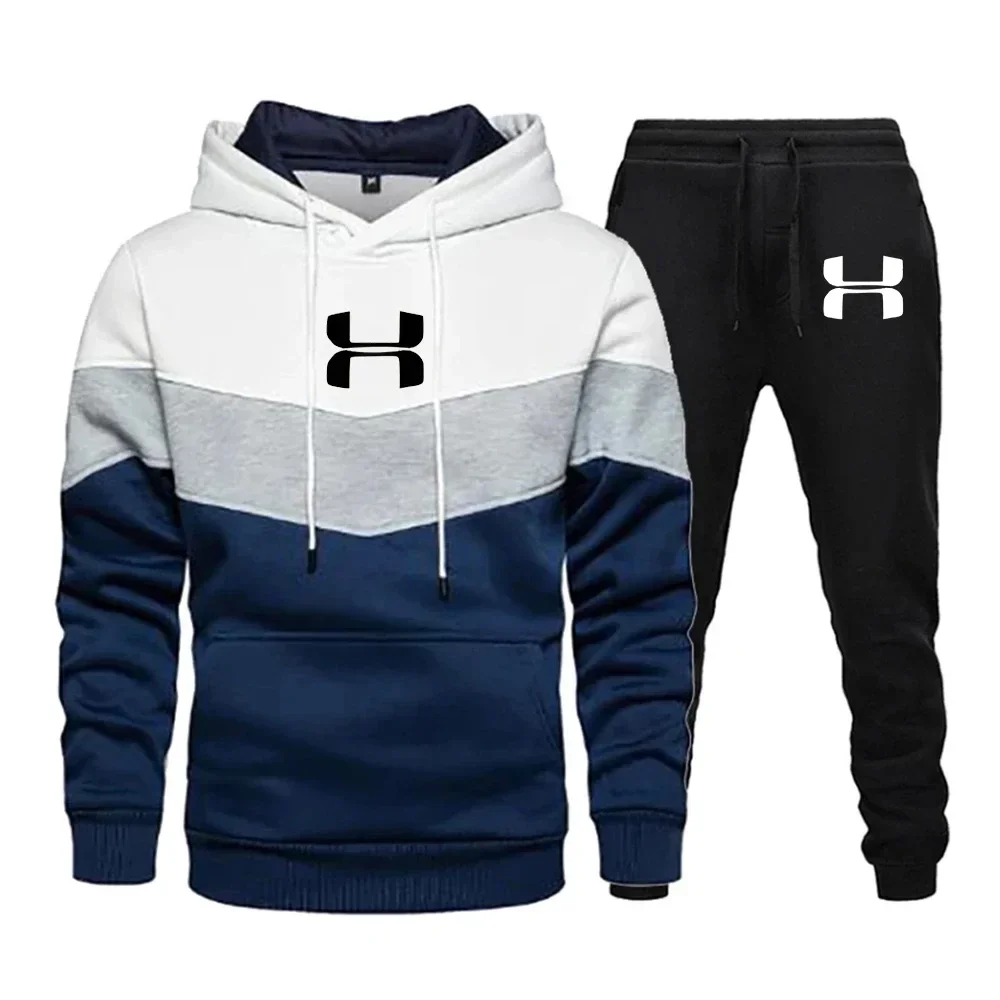 

Men's Print Tracksuit Winter Casual Hoodies + Long Pants 2PCS Set and Print Hoodies Outdoor Sport Jogging Wear men tracksuit