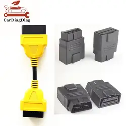 ELM327 OBD 2 Diagnostic Wire Extension Cable 16-Pin OBD II Plug Male-to-Female Portable Extension Adapter Cable Connector