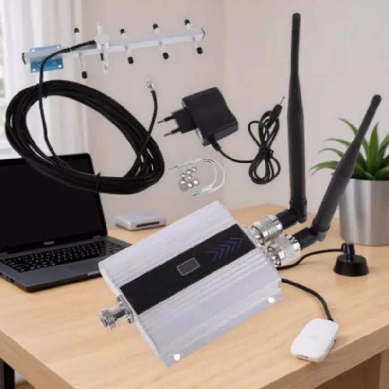 Mini B8 GSM900 Mobile Signal Booster Kit, 2G 3G 4G Cellular Signal Repeater Amplifier Set for Home Use