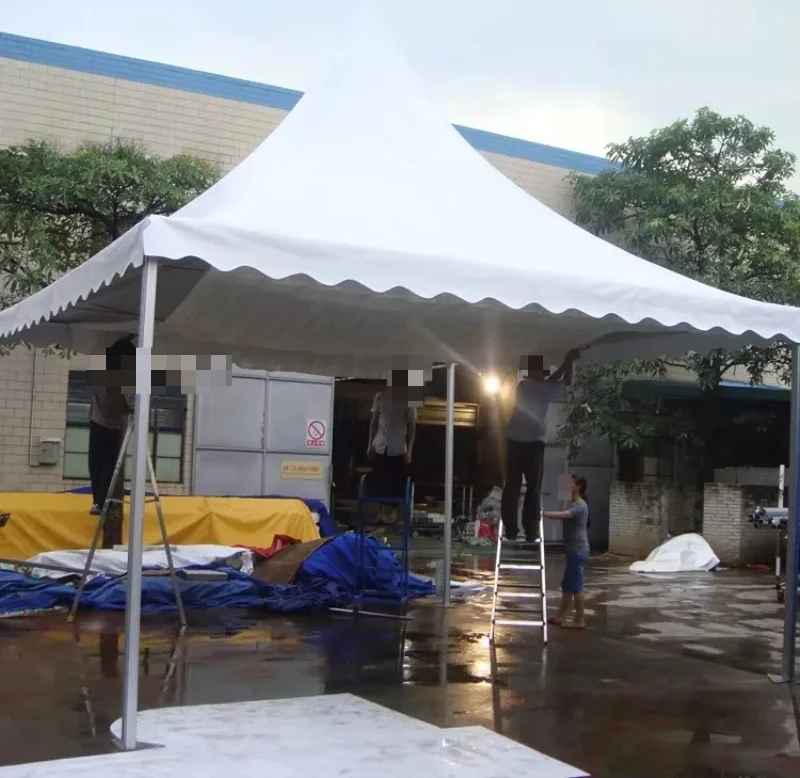 Factory Direct 2026 Professional White Aluminum Frame PVC Cover Outdoor Folding Trade Show Commercial Marquee Pagoda Tent