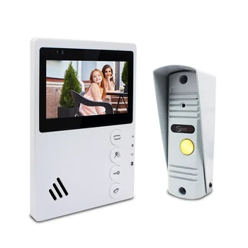 Metalen Video Deurbel Met Camera Voor Thuis Binnenmonitor Appartement Video Intercom Kit Draadgedaan Unlock Handsfree Dnd