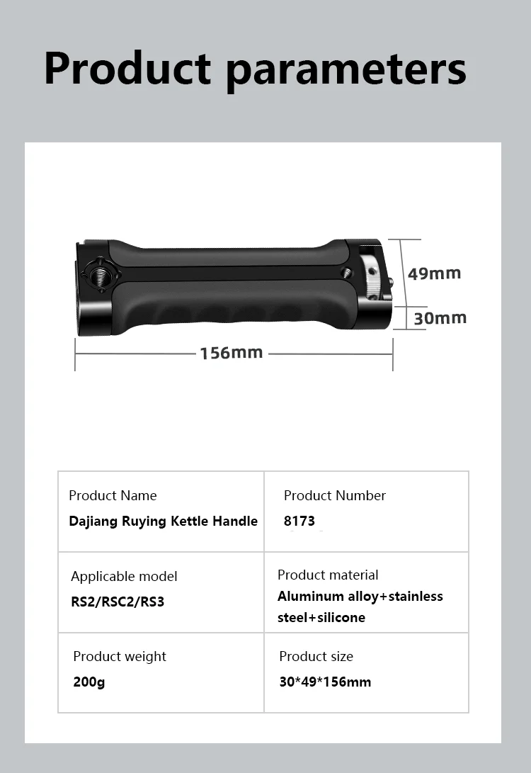 Imagem -06 - Alça Estabilizadora 8173 para Dji s2 Acessório Estabilizador Portátil Rs2 Rsc2 Rs3 Cold Shoe Mount