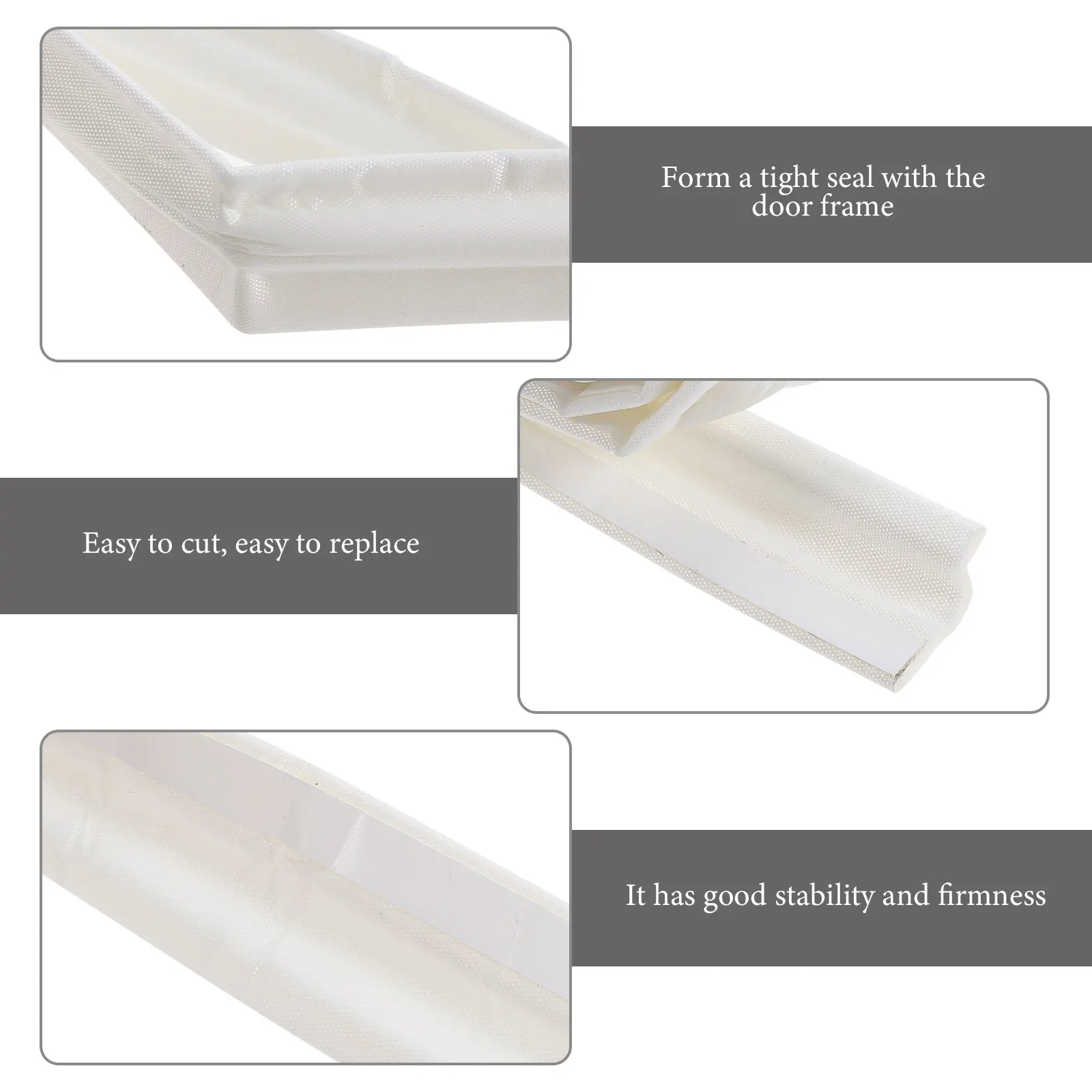 

2pcs Self Adhesive Foam Weather Stripping For Door Frame Seal Strip Soundproofing Insulation Durable Pu Pe Material Sealing