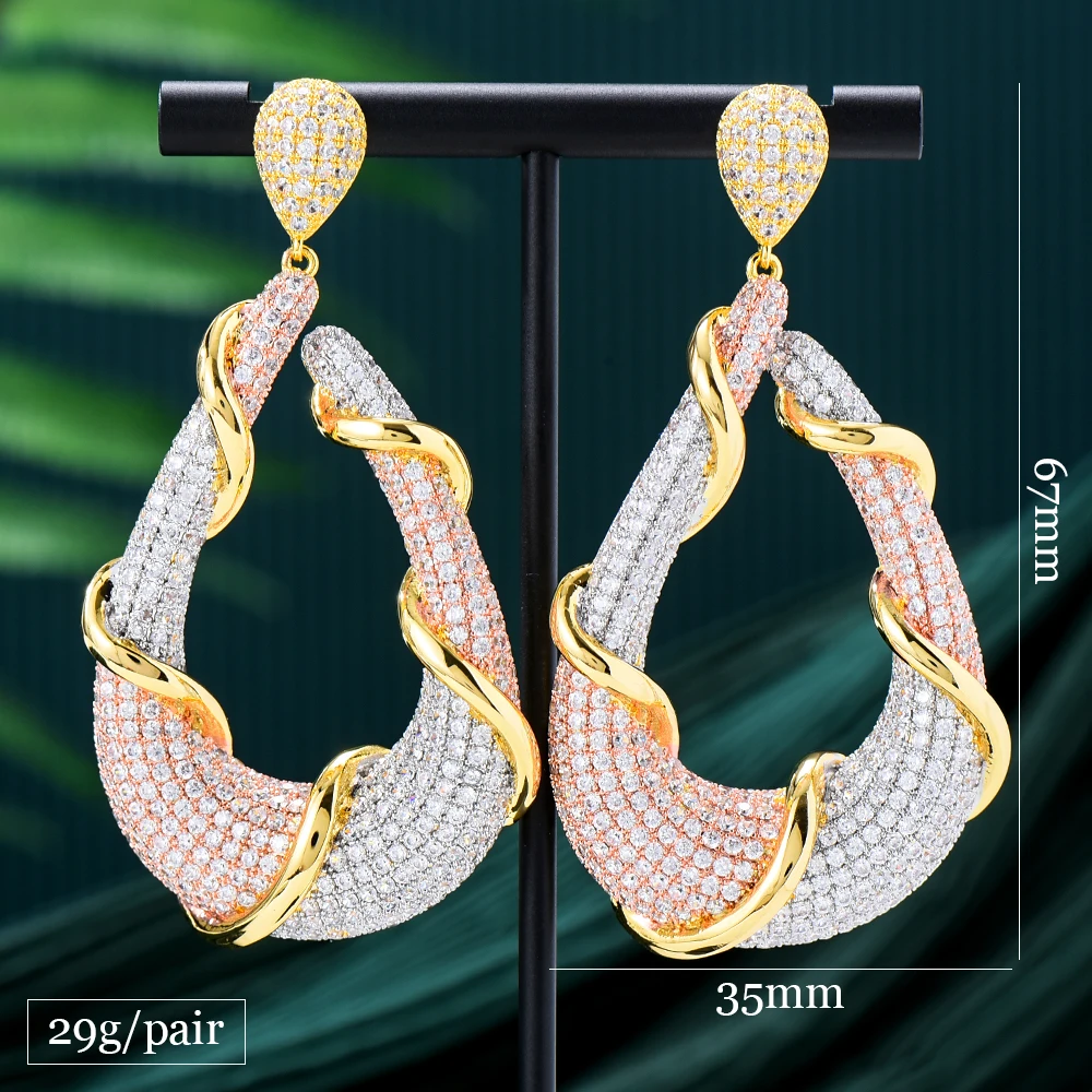 Missvikki Earrings Dubai Luxury Trendy Big Earrings Bohemia Long Pendant Earring Women Sexy Girls Jewelry Fashion Bridal Gift