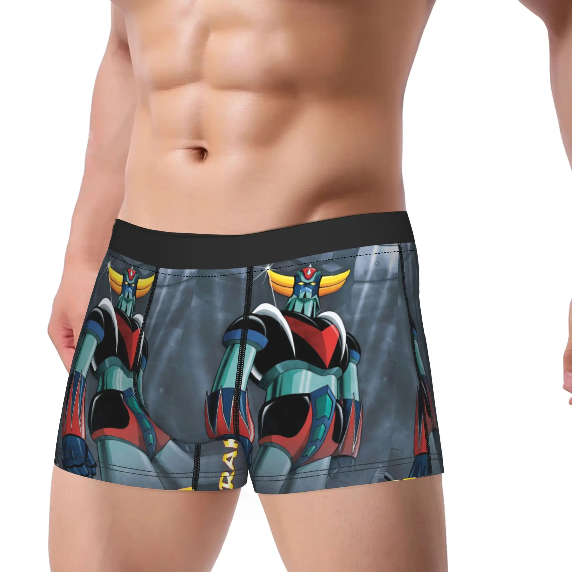 

Goldorak Actarus Mazinger Z Manga Men's Underwear UFO Robot Grendizer Boxer Briefs Shorts Panties Underpants for Male Plus Size