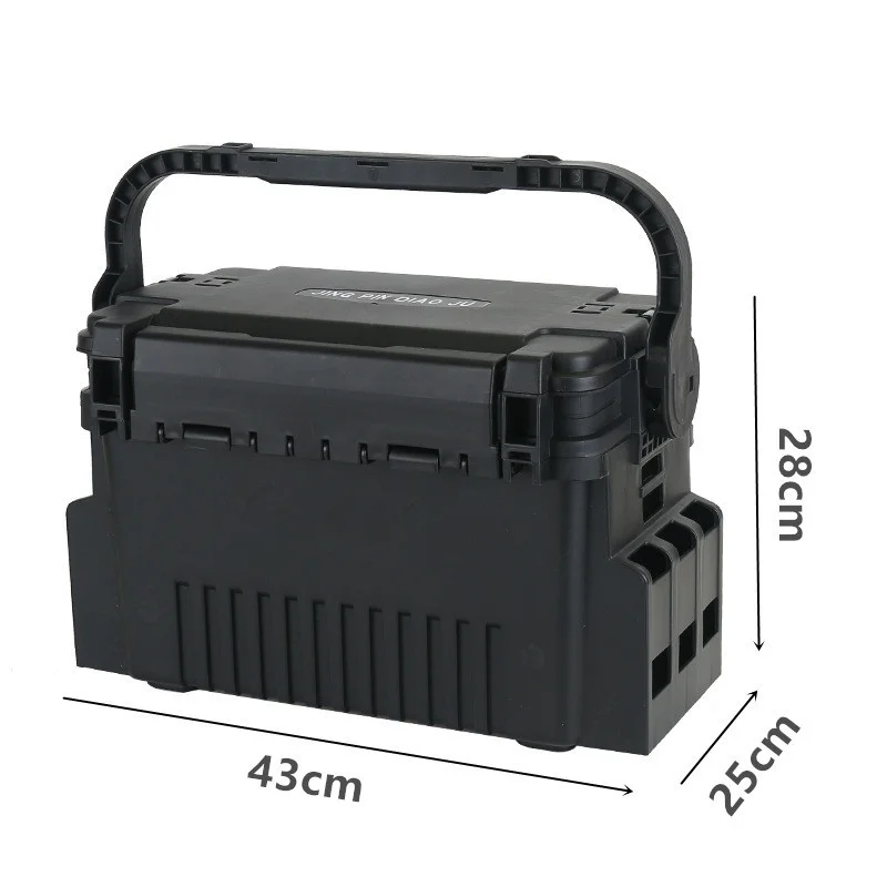 

Wholesale large capacity portable plastic fish boxes for bait and fishing gear storage, made of PP material for river use