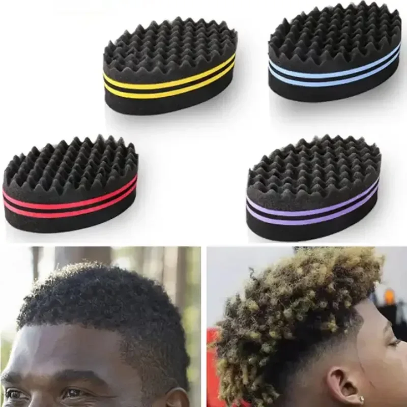 Double Sides Magic twist hair brush sponge,Sponge Brush for Natural,afro coil wave dread sponge brushes