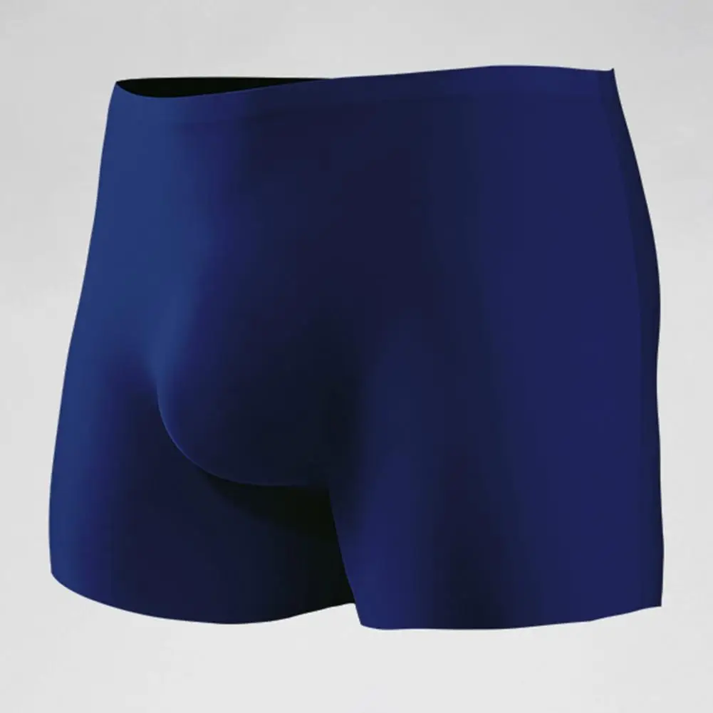 Mens Ice Silk Seamless Underwear Ultra-thin Breathable Boxer Shorts Summer Sexy Male Transparent Male Underpants Shorts