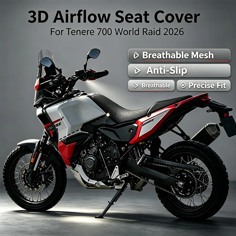 新型バイク用3dハニカム断熱シートカバー-tenere-700-world-raid-2026用-ナイロンメッシュ生地-滑り止めクッション