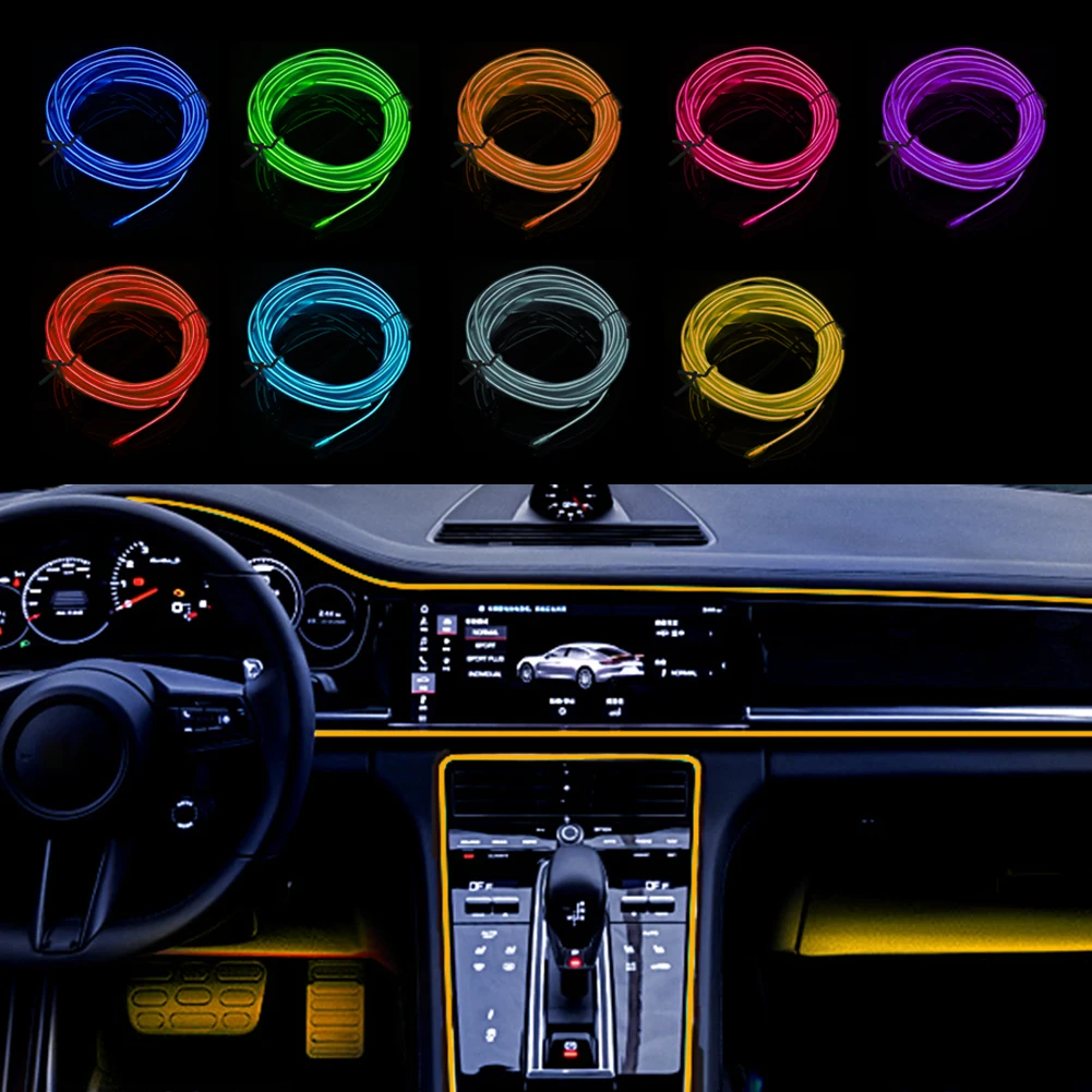 Car Interior Atmosphere Lights Styling Sticker For Audi A3 A4 B6 B8 B7 B5 A6 C5 C6 Q5 A5 Q7 TT A1 S3 S4 S5 S6 S8 Accessories