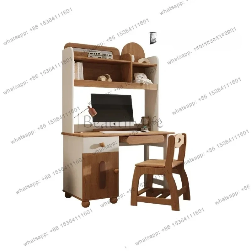 

All solid wood children's desk and chair combination simple children's computer desk
